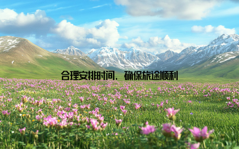 合理安排时间, 确保旅途顺利
