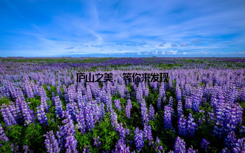 庐山之美, 等你来发现