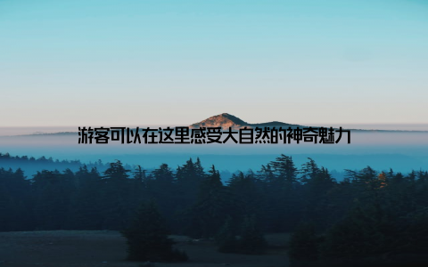 游客可以在这里感受大自然的神奇魅力